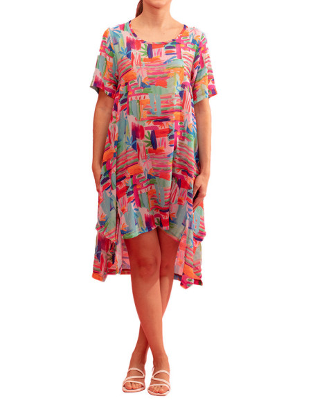 Gozé Nuite Peinture Colourful Printed Tunic - Women's Colourful Printed Tunics | Faroma