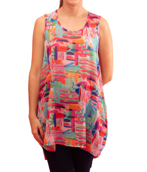 Top Numero Coloré à Bretelles Larges Gozé - Tops Femme Colorés à Bretelles Larges | Faroma 2