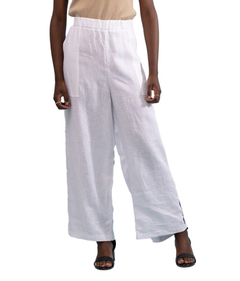 Maloka Piera Elastic Waist Trousers - Women's Elastic Waist Trousers | Faroma 2