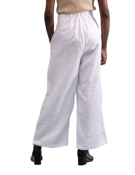 Pantalon Piera avec Ceinture Élastique Maloka - Pantalons Femme à Ceinture Élastique | Faroma
