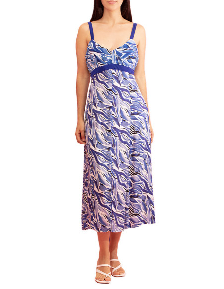 Paul Brial Bijoux Printed Front-Slit Dress - Women's Printed Slit Dresses | Faroma