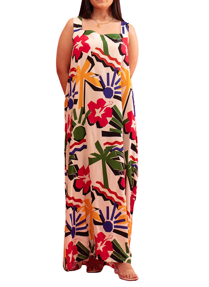 Robe Longue Tropicale Neptune Gozé - Robes Longues Tropicales | Faroma