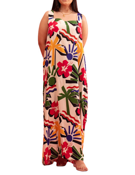 Robe Longue Tropicale Neptune Gozé - Robes Longues Tropicales | Faroma