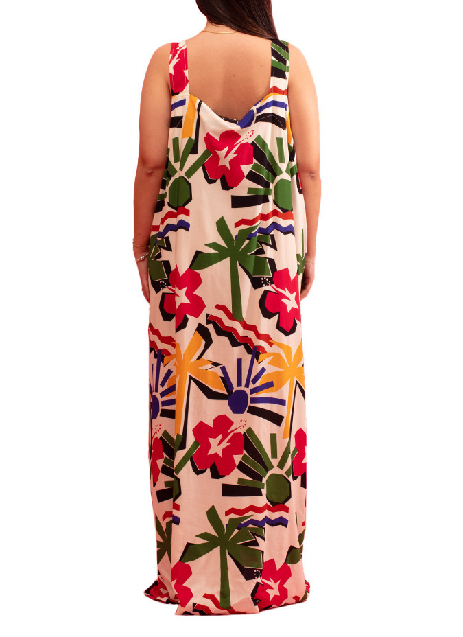 Robe Longue Tropicale Neptune Gozé - Robes Longues Tropicales | Faroma