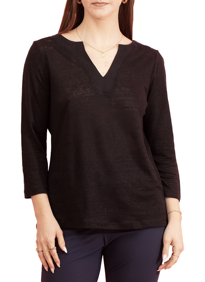 Maloka Melita Soft Light 3/4 Sleeve Blouse - Women's Soft Blouses | Faroma