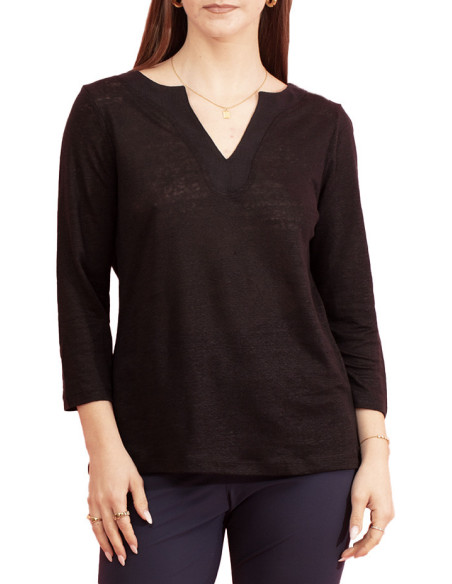 Blusa Melita Leve e Macia com Manga 3/4 Maloka - Blusas Femininas Macias | Faroma