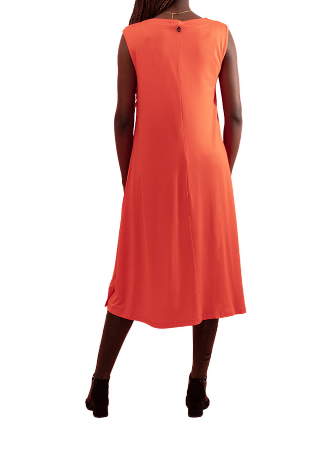 Robe Lenin avec Ouverture à l'Épaule Maloka - Robes Femme avec Ouverture Épaule | Faroma