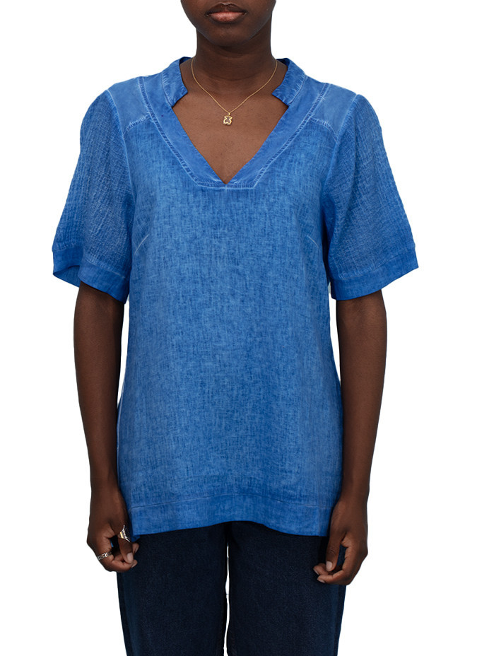 Maloka Tom Light Back-Opening Blouse - Women's Open Back Blouses | Faroma