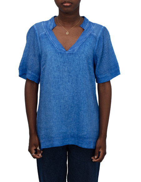 Maloka Tom Light Back-Opening Blouse - Women's Open Back Blouses | Faroma
