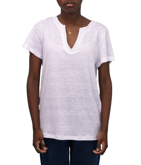 Maloka Mervy Lurex Neckline T-shirt - Women's Lurex T-shirts | Faroma 2
