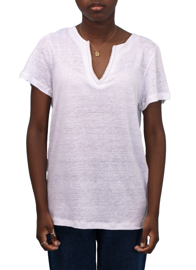 Maloka Mervy Lurex Neckline T-shirt - Women's Lurex T-shirts | Faroma