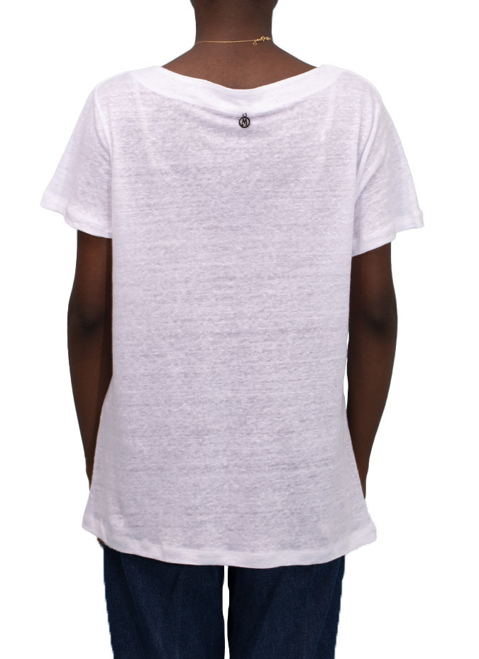 Maloka Mervy Lurex Neckline T-shirt - Women's Lurex T-shirts | Faroma
