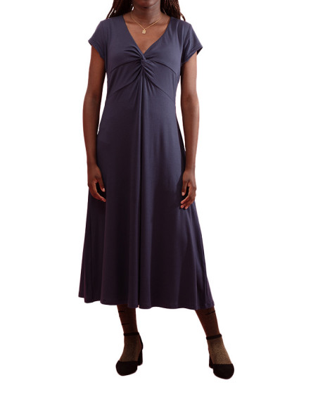 Maloka Laisha Plain V-Neck Dress - Women's Plain Dresses | Faroma