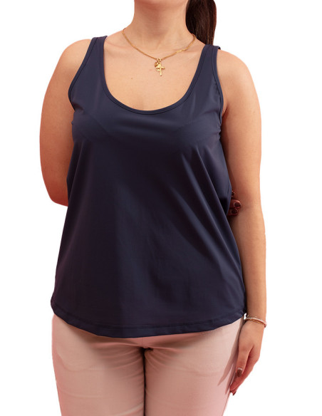Top Kamala com Decote Redondo Maloka - Tops Femininos Simples e Elegantes | Faroma