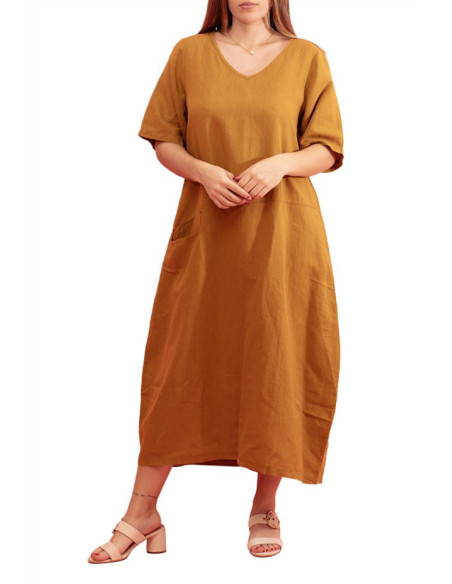 Vestido Balão Nagari com Pormenor de Bolso Gozé - Vestidos Balão Femininos | Faroma