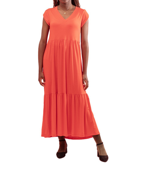 Robe Longue Louisa avec Fronces Maloka - Robes Longues Femme avec Fronces | Faroma