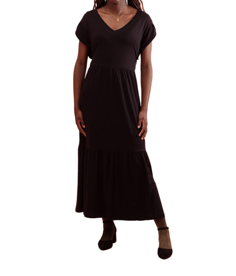Robe Longue Louisa avec Fronces Maloka - Robes Longues Femme avec Fronces | Faroma 2