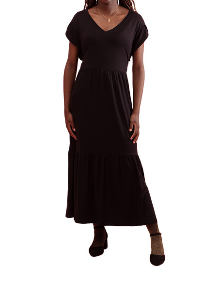 Vestido Longo Louisa com Franzidos Maloka - Vestidos Longos Femininos com Franzidos | Faroma