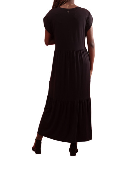 Vestido Longo Louisa com Franzidos Maloka - Vestidos Longos Femininos com Franzidos | Faroma