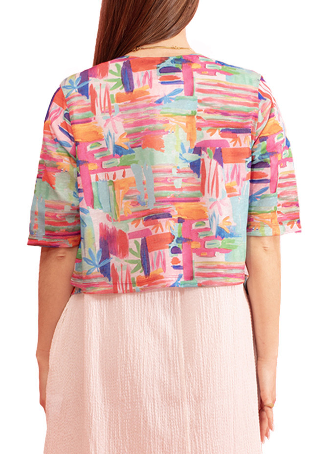 Gozé Nantes Soft Colourful Printed Coat - Women's Printed Coats | Faroma