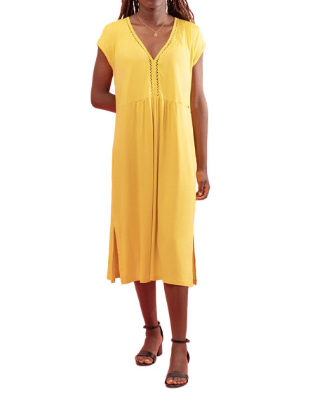 Maloka Lylou Long Side-Slit Dress - Women's Long Slit Dresses | Faroma