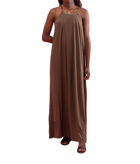 Robe Lusmi avec Détail Larme dans le Dos Maloka - Robes Femme avec Détail Dorsal | Faroma