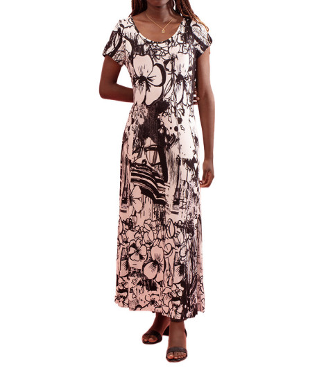 Robe Longue Xiada avec Décolleté Bateau Maloka - Robes Longues Femme à Décolleté Bateau | Faroma