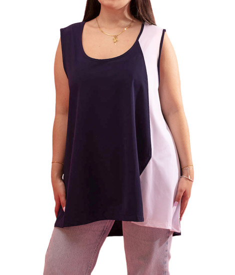 Gozé Nectar Side Colour Contrast Top - Women's Two-Tone Tops | Faroma