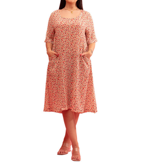 Robe Nirvana avec Col Rond Gozé - Robes Femme à Col Rond | Faroma 2