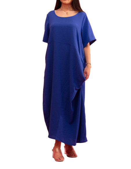 Robe Longue Nuage avec Fronces Frontales Gozé - Robes Longues Femme avec Fronces | Faroma
