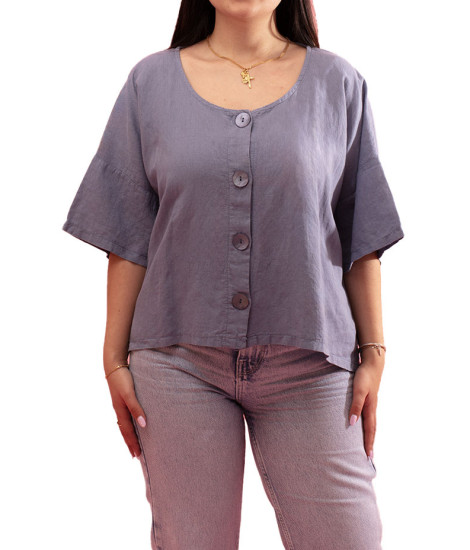 Gozé Nauru Short-Sleeve Linen Coat - Women's Linen Coats | Faroma 2