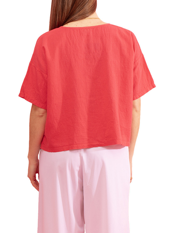 Gozé Nauru Short-Sleeve Linen Coat - Women's Linen Coats | Faroma