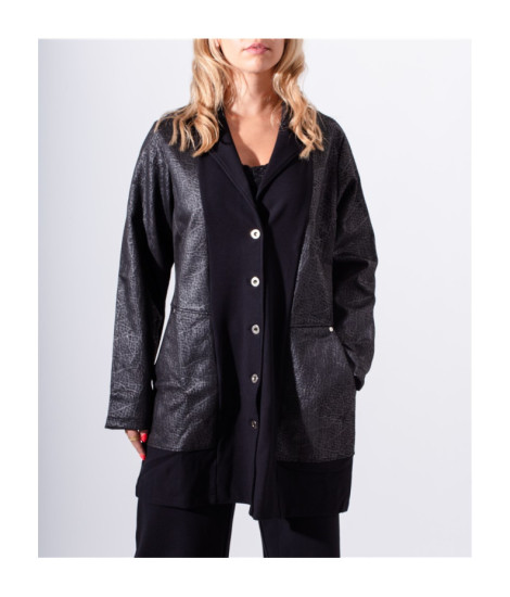 Maloka ELORA Mixed Materials Coat - Women's Mixed Material Coats | Faroma 2