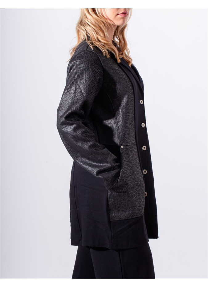 Manteau ELORA en Mélange de Matières Maloka - Manteaux Femme en Matières Mixtes | Faroma