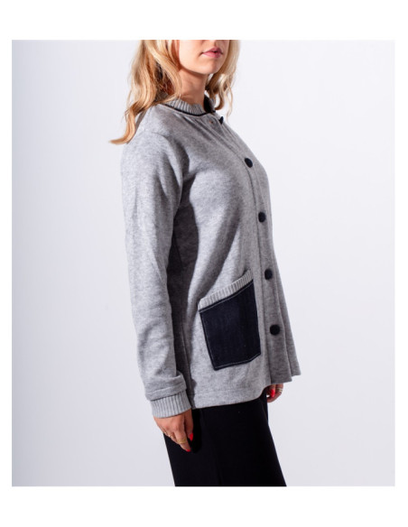 Manteau avec Col Rond Orestina Maloka - Manteaux Femme à Col Rond | Faroma