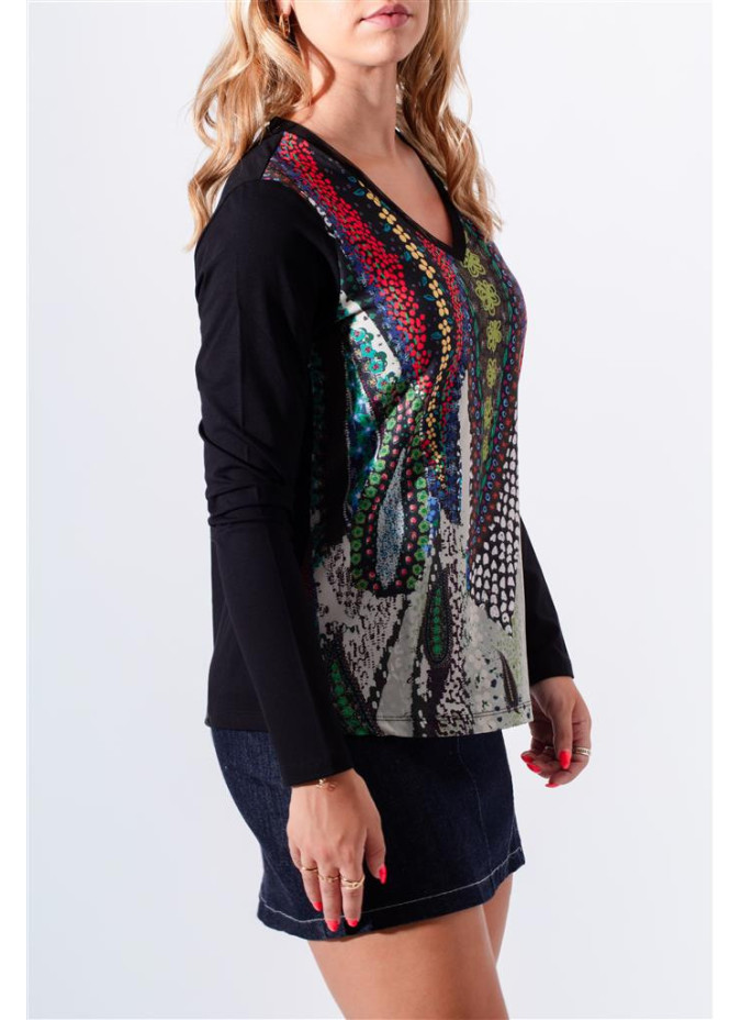 Pull avec Avant Imprimé Susan Maloka - Pulls Femme avec Imprimé | Faroma