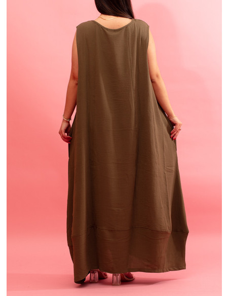 Robe longue en forme de ballon Nature