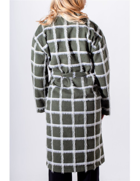 Maloka Thomas Khaki Long Belted Coat - Women's Long Coats | Faroma