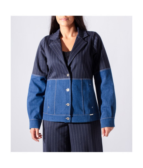 Maloka Blaze Denim Blazer - Women's Denim Blazers | Faroma