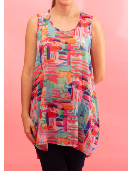 Colourful wide strap top Numero