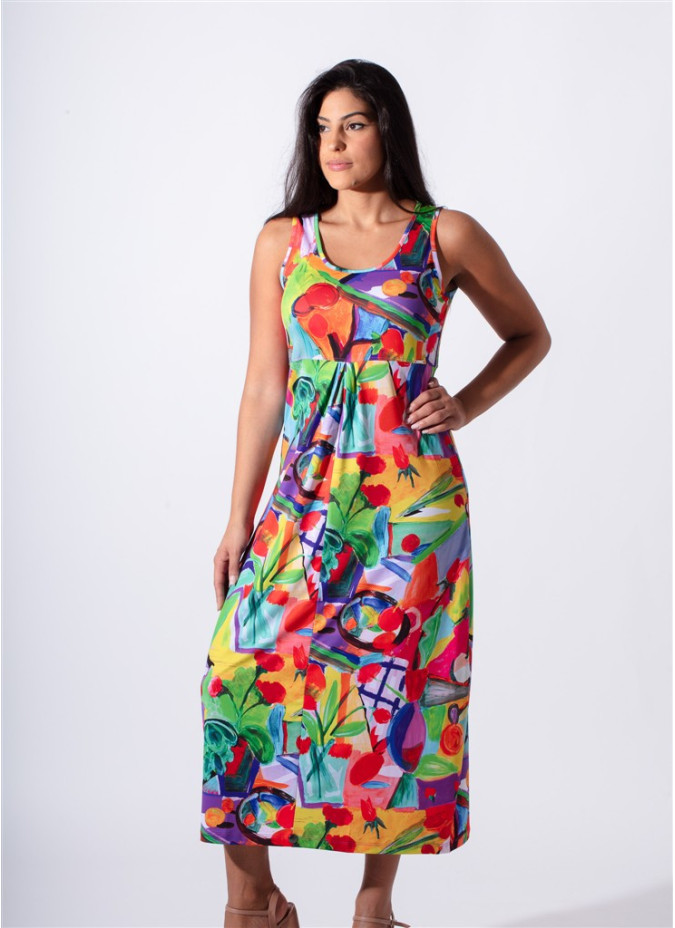 Vestido Sixtine em Impressão Técnica Maloka - Vestidos Femininos Técnicos | Faroma