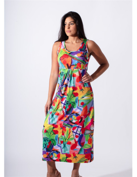 Vestido Sixtine em Impressão Técnica Maloka - Vestidos Femininos Técnicos | Faroma