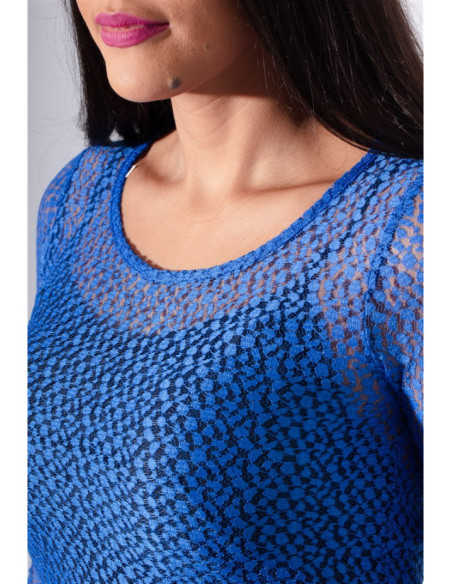 T-shirt Yvone en Résille Maloka - T-shirts Femme avec Texture en Résille | Faroma