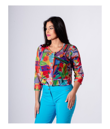 Maloka Web Mesh Waistcoat - Women's Mesh Print Waistcoats | Faroma