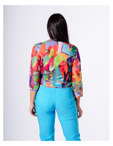 Gilet Web en Résille Maloka - Gilets Femme en Impression Résille | Faroma
