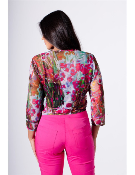 Gilet Web en Résille Maloka - Gilets Femme en Impression Résille | Faroma