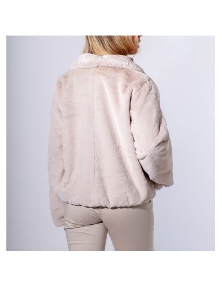 Manteau Ursel Beige Maloka - Manteaux Femme en Beige Élégant | Faroma