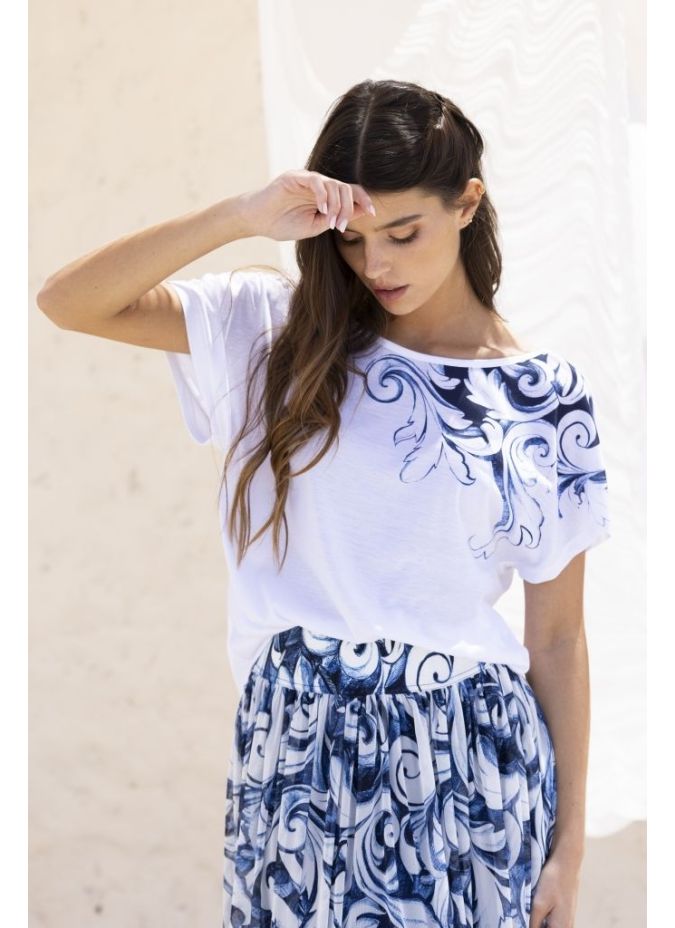 Jupe Vague Paul Brial - Jupes Femme Collection Rêve Bleu | Faroma