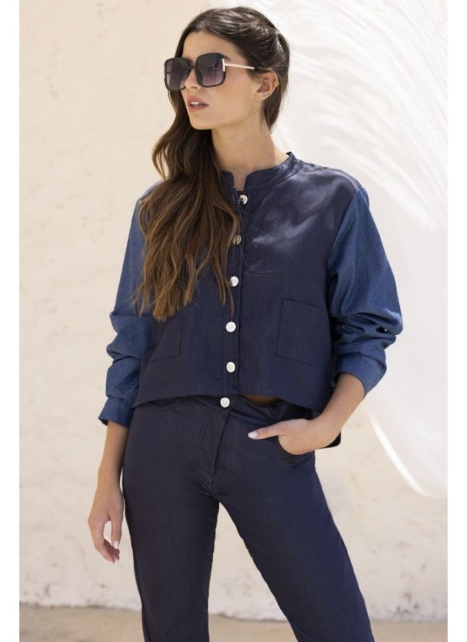 Paul Brial Denim Trousers - Women's Denim Style Trousers | Faroma