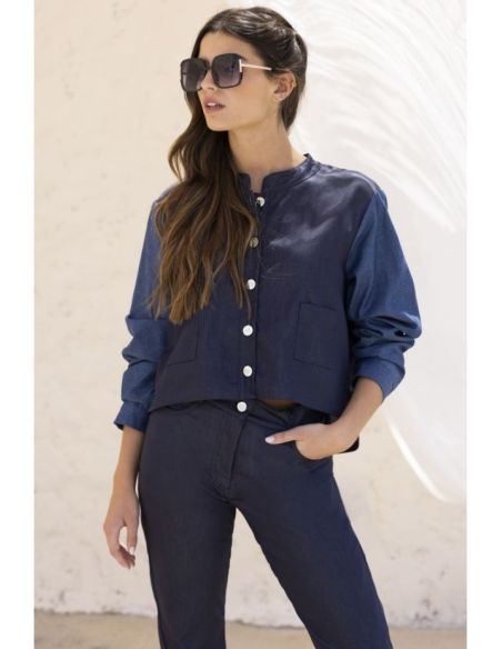Paul Brial Denim Trousers - Women's Denim Style Trousers | Faroma